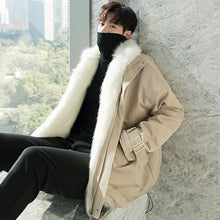 Load image into Gallery viewer, 【Spot quick delivery】Casual mink-like stand-up collar cotton winter men&#39;s loose thick coat men&#39;s Korean version
