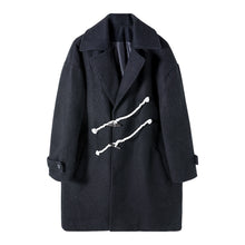 Load image into Gallery viewer, Sicilian men&#39;s winter new men&#39;s jacket suit collar Korean style handsome young horn button woolen coat
