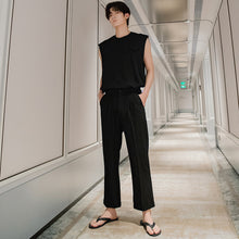 Load image into Gallery viewer, Sicilian men&#39;s spring men&#39;s casual pants men&#39;s Korean version of the trend of black wide-legged loose straight-leg pants
