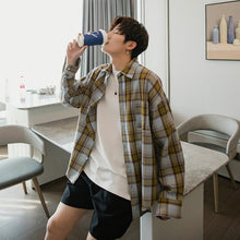 Load image into Gallery viewer, Sicilian men&#39;s spring retro plaid shirt men&#39;s Korean version of the trend handsome loose men&#39;s long-sleeved shirt jacket
