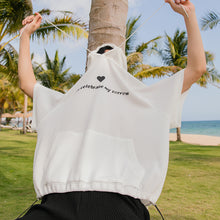 Load image into Gallery viewer, Sicilian Men&#39;s Summer Casual White Short Sleeve Sweater Men&#39;s Hooded 2021 New Thin Loose Tide Brand Top

