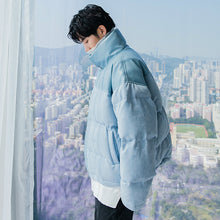 Load image into Gallery viewer, Sicilian men&#39;s winter new stand-up collar cotton coat contrast stitching bread clothes loose trend handsome men&#39;s jacket
