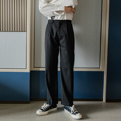 Sicilian men's casual pants men's Korean version of the trend of loose men's trousers loose straight drape suit pants