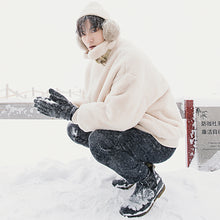 Load image into Gallery viewer, Sicilian Men&#39;s Men&#39;s Faux Rabbit Fur Both Sides Wear Loose Thick White Cotton Jacket Men&#39;s Fall Winter
