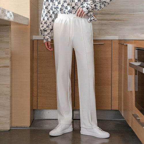 Sicilian Men's Straight White Pants Men's Spring Trend All-match Casual Pants Korean Loose Men's Casual Pants