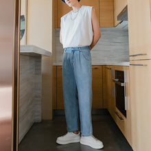 Load image into Gallery viewer, Sicilian Men&#39;s Thin Casual Pants Men&#39;s Korean Style Trend Men&#39;s Blue Loose Straight Jeans
