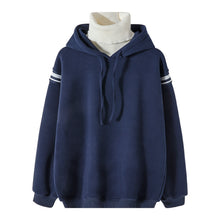 Load image into Gallery viewer, Sicilian men&#39;s winter new lazy wind hit color stitching long-sleeved loose casual sports men&#39;s hooded sweater
