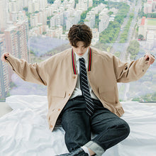 Load image into Gallery viewer, Sicilian men&#39;s splicing ruffian handsome jacket jacket male Korean version of the trend loose men&#39;s tide brand baseball uniform
