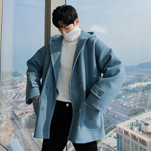 Load image into Gallery viewer, Sicilian Men&#39;s Winter New Men&#39;s Woolen Coat Loose Trend Casual Teen Woolen Hooded Jacket
