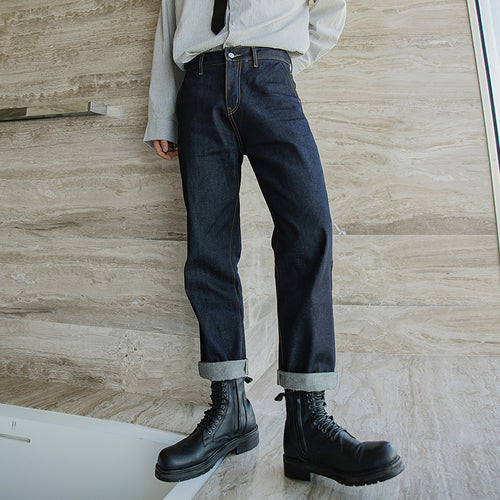 Sicilian Men's Men's Casual Pants Men's Korean Autumn Autumn and Spring Dark Tide Brand Loose Straight Jeans