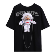 Load image into Gallery viewer, Sicilian men&#39;s round neck short-sleeved t-shirt men&#39;s summer casual ins trend men&#39;s space bear loose t-shirt
