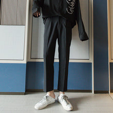 Load image into Gallery viewer, Sicilian men&#39;s loose straight-leg casual pants men&#39;s wild trend men&#39;s nine-point suit pants drape trousers
