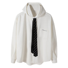 Load image into Gallery viewer, Sicilian men&#39;s tie shirt men&#39;s long-sleeved spring college style hooded cardigan casual loose new shirt
