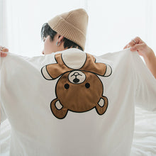 Load image into Gallery viewer, Sicilian men&#39;s new summer bear T-shirt male short-sleeved ins tide brand youth casual loose embroidered compassionate shirt

