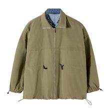 Load image into Gallery viewer, Sicilian men&#39;s spring clothes new men&#39;s denim stitching fake two-piece jacket coat loose fashion all-match top
