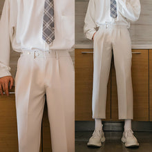 Load image into Gallery viewer, Sicilian men&#39;s spring new straight pants loose wild black casual trousers men&#39;s Korean version of the trend of nine-point pants
