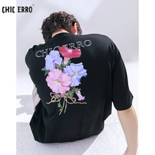Load image into Gallery viewer, Sicilian men&#39;s 2021 new embroidery printing short-sleeved t-shirt men&#39;s summer handsome and loose ins tide brand compassionate
