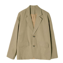 Load image into Gallery viewer, Sicilian men&#39;s autumn cotton and linen suit jacket men&#39;s Korean version of the trend of loose men&#39;s British style casual suits
