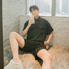 Load image into Gallery viewer, Sicilian men&#39;s summer short-sleeved white shirt male Korean version of the trend handsome loose five-point sleeve men&#39;s white shirt

