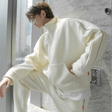 Load image into Gallery viewer, 【Take a 40% off straight down】Handsome jacket jacket reflective stripe sweatpants men&#39;s casual suit two-piece suit
