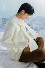 Load image into Gallery viewer, Sicilian men&#39;s sweater hat detachable loose casual all-match college style men&#39;s sweater
