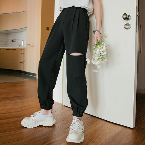 Sicilian Men's Sports Casual Pants Men's Summer Thin Section Loose All-match Hole Men's Ankle Pants