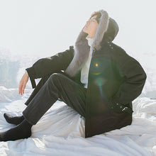 Load image into Gallery viewer, Sicilian Men&#39;s Fur Collar Hooded Cotton Jacket Thicken Warm Loose Casual Teenage Men&#39;s Jacket
