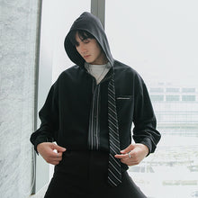 Load image into Gallery viewer, Sicilian men&#39;s tie shirt men&#39;s long-sleeved spring college style hooded cardigan casual loose new shirt
