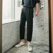 Load image into Gallery viewer, Sicilian men&#39;s summer straight casual pants men&#39;s Korean version of the trend of men&#39;s trousers loose nine-point suit pants
