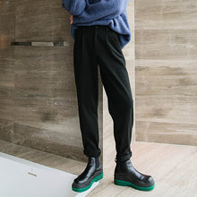 Load image into Gallery viewer, Sicilian men&#39;s winter Korean style trendy drape trousers design sense of casual pants straight all-match woolen trousers men
