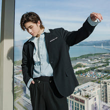 Load image into Gallery viewer, Sicilian Men&#39;s Embroidered Suit Jacket Men&#39;s Handsome Trend Loose Men&#39;s Casual Black Suit
