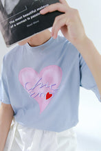 Load image into Gallery viewer, Sicilian men&#39;s summer love printed t-shirt men&#39;s short-sleeved 2021 new ins trend handsome loose t-shirt
