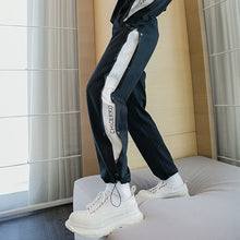Load image into Gallery viewer, Sicilian men&#39;s spring new casual pants design sense embroidery letter trousers Korean version of the trend of men&#39;s leggings
