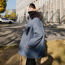 Load image into Gallery viewer, 【Spot quick delivery】Fast delivery ~ fur collar padded jacket thick loose hooded padded jacket men&#39;s trend
