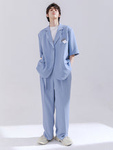 Load image into Gallery viewer, Sicilian men&#39;s casual suit men&#39;s summer thin loose half-sleeved Korean trend ins handsome suit suit
