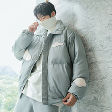 Load image into Gallery viewer, Sicilian men&#39;s winter new mid-high collar cotton coat cloud stitching warm bread coat loose handsome jacket male
