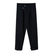Load image into Gallery viewer, Sicilian men&#39;s black suit pants men&#39;s straight loose autumn and spring drape pants men&#39;s casual pants youth trousers
