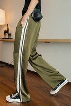 Load image into Gallery viewer, Sicilian men&#39;s striped casual pants men&#39;s summer thin Korean style trend loose straight slit drape mopping pants
