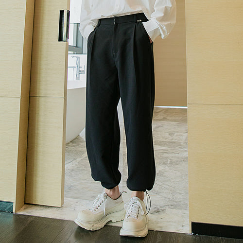 Sicilian men's spring all-match casual pants men's Korean version of the trend of young people loose drawstring ankle pants