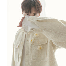 Load image into Gallery viewer, Sicilian men&#39;s autumn jacket male handsome ins trend wild loose casual flower decoration lapel jacket

