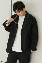 Load image into Gallery viewer, Sicilian men&#39;s autumn casual suit jacket male Korean style trend British style loose men&#39;s black suit
