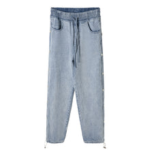 Load image into Gallery viewer, Sicilian Men&#39;s Spring New Jeans Men&#39;s Design Sense Breasted Drawstring Pants Trend Loose All-match Casual Pants
