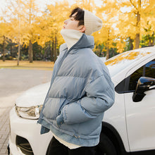Load image into Gallery viewer, 【Spot quick delivery】Short bread jacket Korean version of the trend of men&#39;s loose cotton jacket men&#39;s winter
