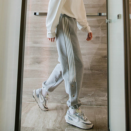 Sicilian Men's Gray Sweatpants Loose Casual Bunch Pants Design Sense Stitching Sports Style Youth Pants Men