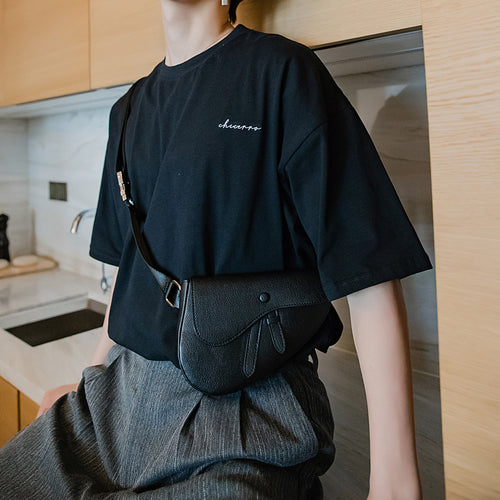 Sicilian men's customized 2020 new shoulder bag casual messenger bag Korean version of the trendy brand men's saddle bag