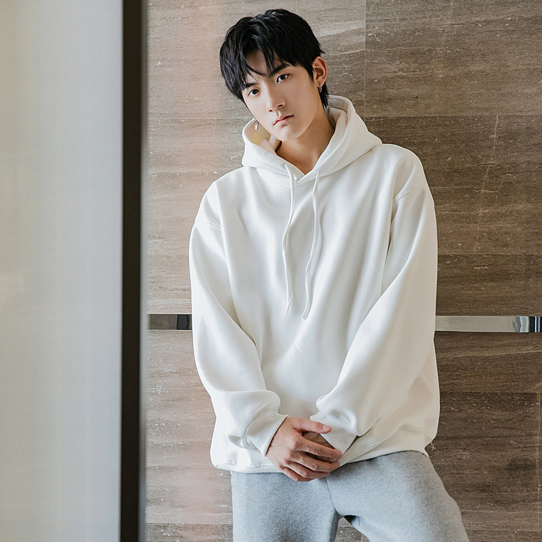 Sicilian men's autumn and winter models solid color long-sleeved sports jacket casual trend loose youth hooded sweater 4652752479827 4652752479826 4652752479825 4652752479828