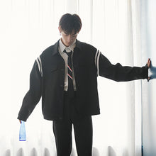 Load image into Gallery viewer, Sicilian men&#39;s fashion and handsome hit color baseball uniform jacket Japanese sports suit casual pants trend two-piece suit
