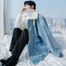 Load image into Gallery viewer, Sicilian men&#39;s winter new men&#39;s rabbit velvet thick denim jacket with warm and handsome stand-up collar jacket on both sides 4667602658528 4667602658526 4667602658527 4667602658529

