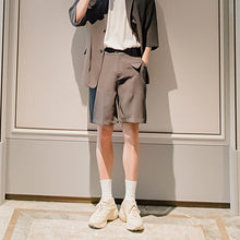 Load image into Gallery viewer, Sicilian men&#39;s summer five-point pants casual pants male Korean version of the trend loose men&#39;s black suit shorts
