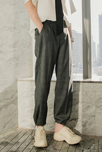 Load image into Gallery viewer, Sicilian men&#39;s summer thin plaid casual pants men&#39;s Korean version of the trend loose nine-point wide-leg pants

